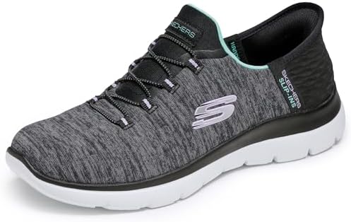Skechers Women's Summits - Dazzling Haze Hands-Free Slip-Ins - Memory Foam Insole, Heel Pillow, Vegan Materials Sneaker