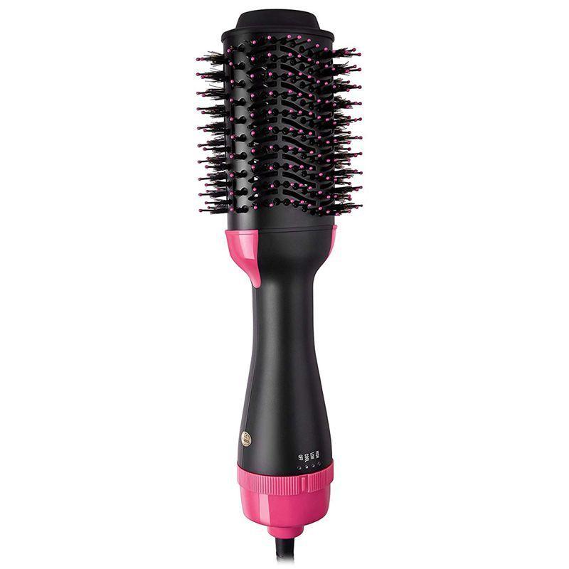 One Step Hair Dryer and Volumizer, ManKami Salon Hot Air Paddle Styling Brush Negative Ion Generator Hair Straightener Curler Co