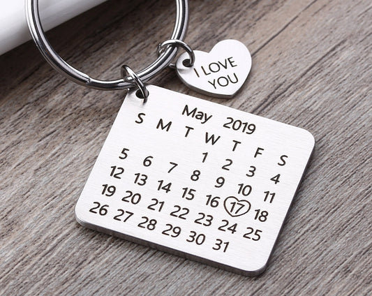Personalized Calendar keychain