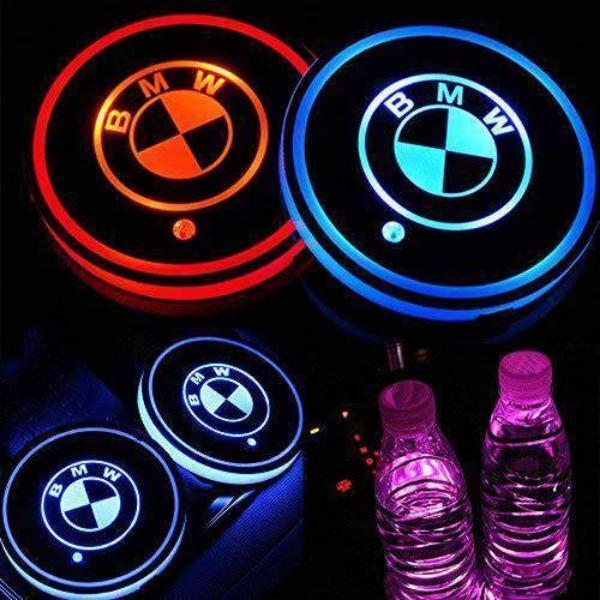 LED CAR LOGO CUP LIGHTS 7 COLORS CHANGING (2 PCS)