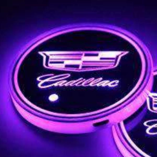 LED CAR LOGO CUP LIGHTS 7 COLORS CHANGING (2 PCS)