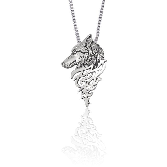 Vintage Wolf Head Necklace