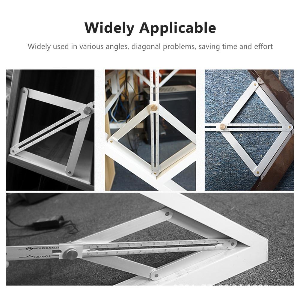 Bevel & Corner Protractor, Angle Measuring Ruler Tool for Woodworking