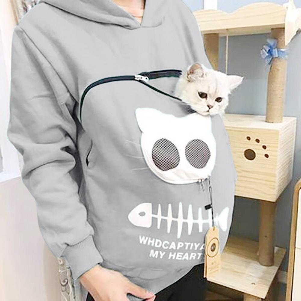 FLUFFSY CAT AND DOG POUCH HOODIE (UNISEX)