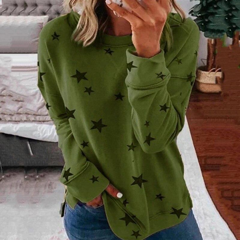 DANDELION PRINT ROUND NECK CASUAL SWEATSHIRT