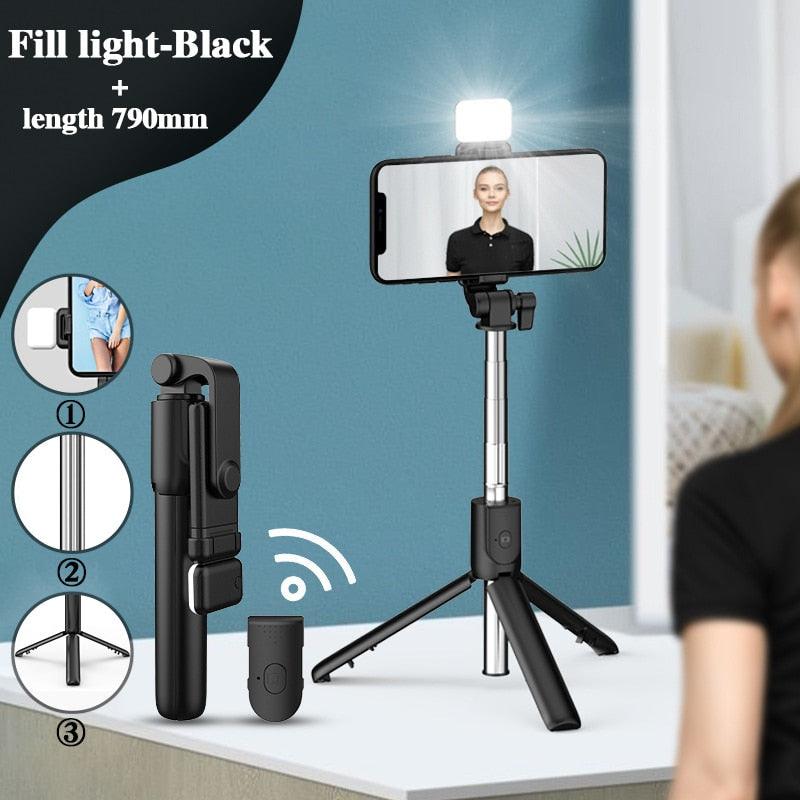 Extendable Multifunctional Bluetooth Selfie Stick for Cell Phone