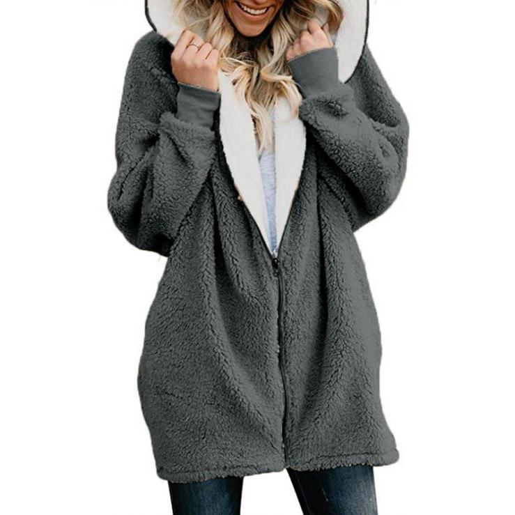 AUTUMN AND WINTER LAMB WOOL ZIPPER WARM JACKET