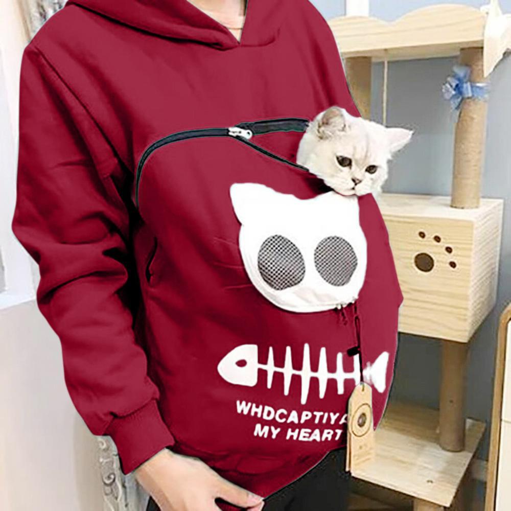 FLUFFSY CAT AND DOG POUCH HOODIE (UNISEX)