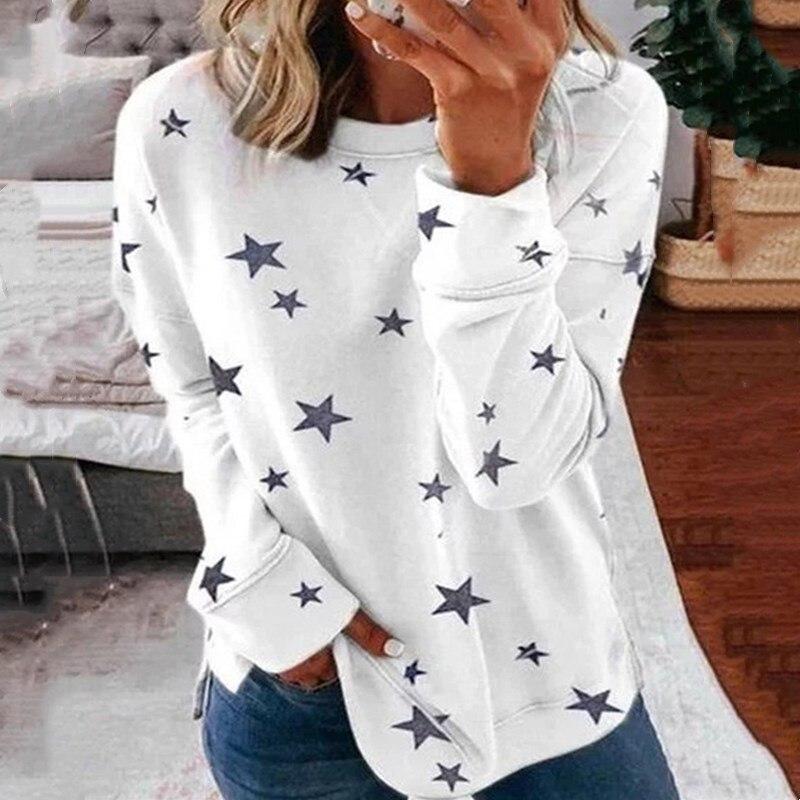 DANDELION PRINT ROUND NECK CASUAL SWEATSHIRT