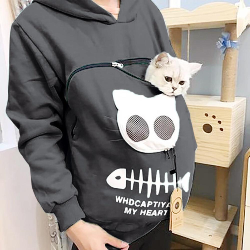 FLUFFSY CAT AND DOG POUCH HOODIE (UNISEX)