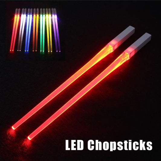 LIGHTSABER CHOPSTICKS LIGHT UP LED REUSABLE