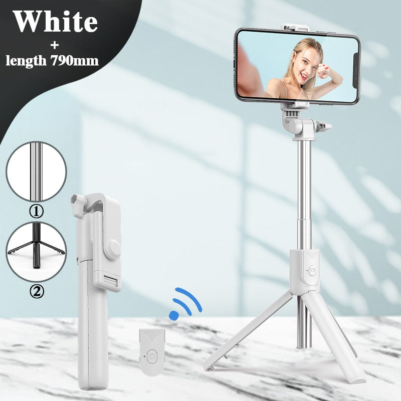 Multifunctional Extendable Bluetooth Selfie Stick for Cell Phone