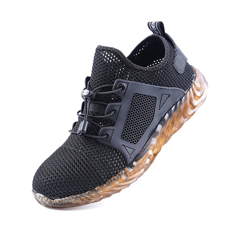 Lightweight safety Shoes with steel toe cap design