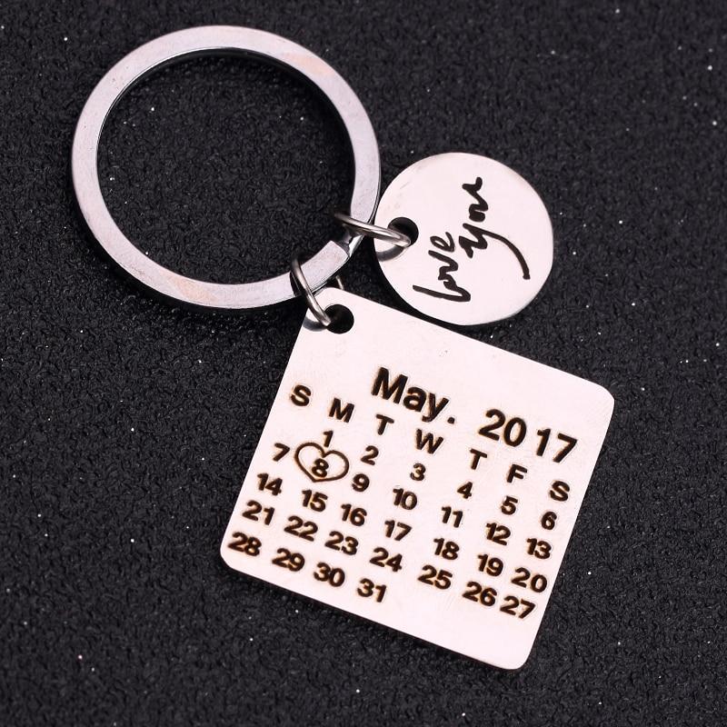 PERSONALIZED MEMORY CALENDAR KEYCHAIN