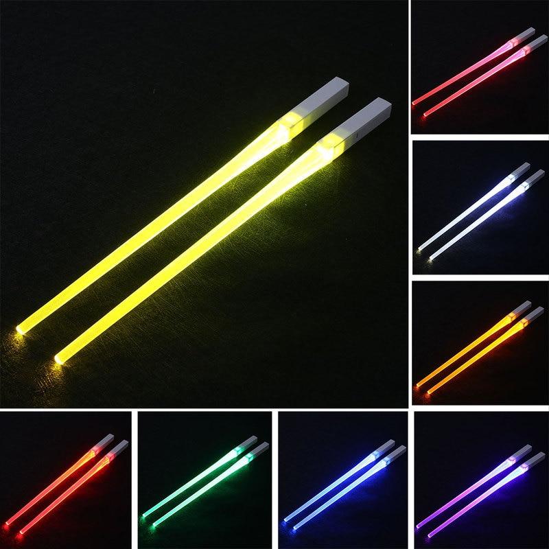 LIGHTSABER CHOPSTICKS LIGHT UP LED REUSABLE