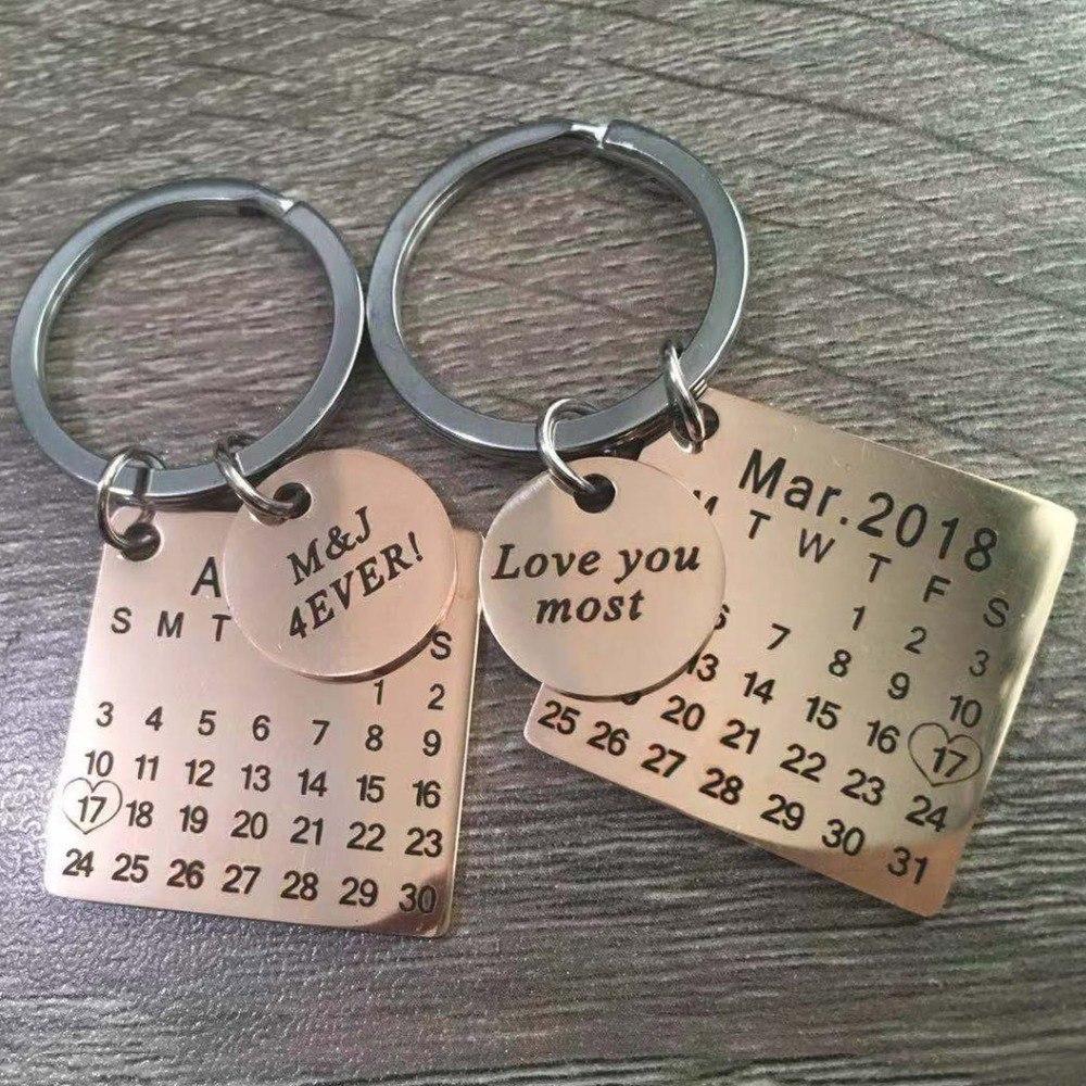 PERSONALIZED MEMORY CALENDAR KEYCHAIN