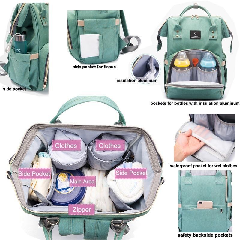 USB Waterproof Stroller Diaper Bag