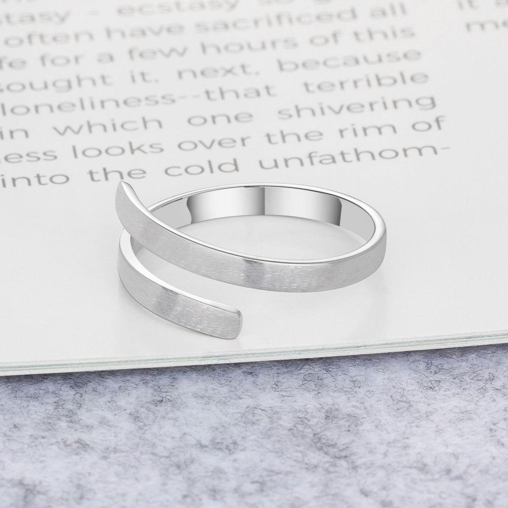 Thin Wrap 925 Sterling Silver 'I Am Enough' Ring - Personalized Ring