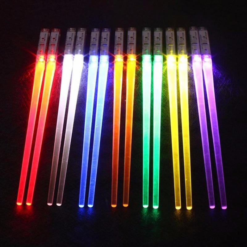 LIGHTSABER CHOPSTICKS LIGHT UP LED REUSABLE