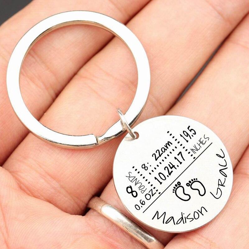 Personalised Birth Details Keychain