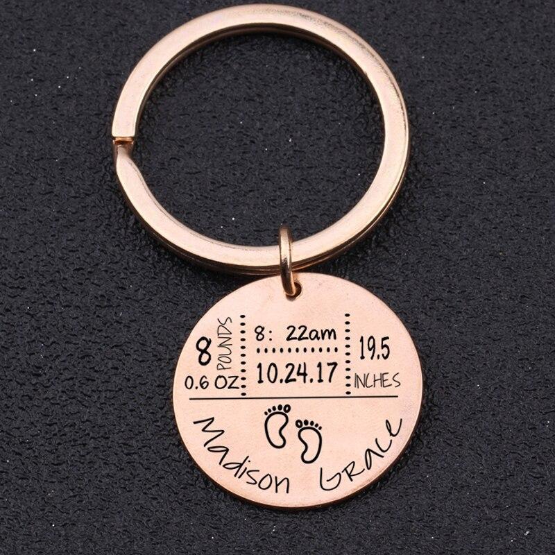 Personalised Birth Details Keychain