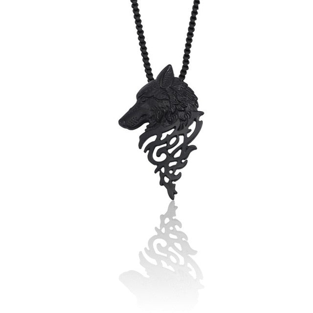 Vintage Wolf Head Necklace