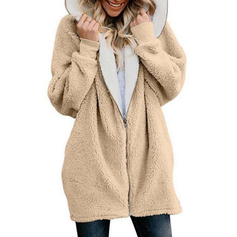 AUTUMN AND WINTER LAMB WOOL ZIPPER WARM JACKET