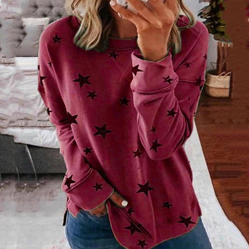 DANDELION PRINT ROUND NECK CASUAL SWEATSHIRT