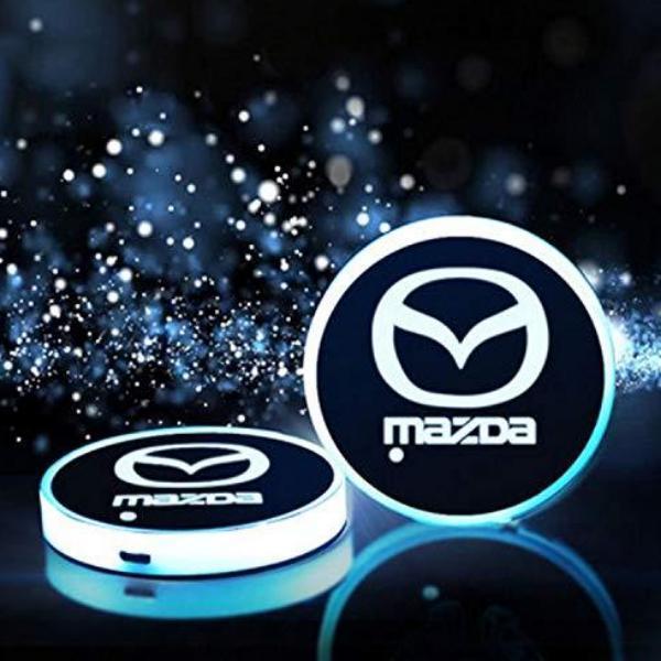 LED CAR LOGO CUP LIGHTS 7 COLORS CHANGING (2 PCS)