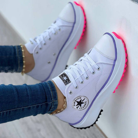 CANVAS SHOES WOMEN FASHION TRAINERS