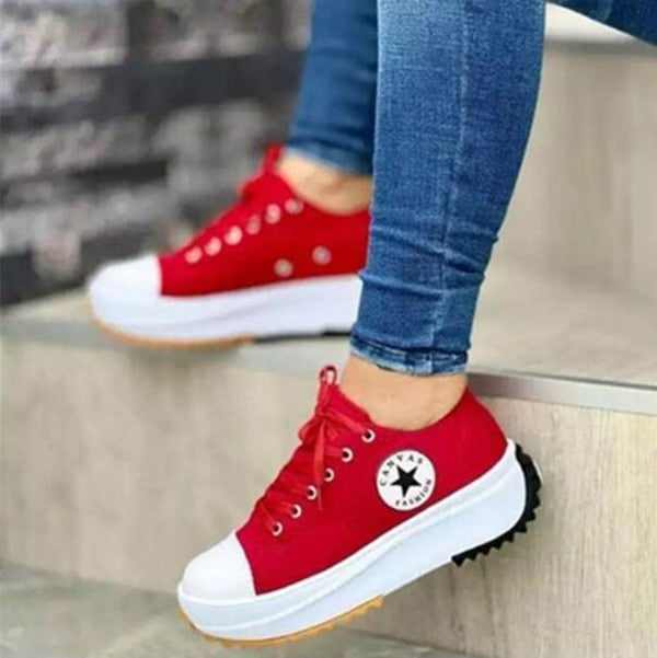 CANVAS SHOES WOMEN FASHION TRAINERS