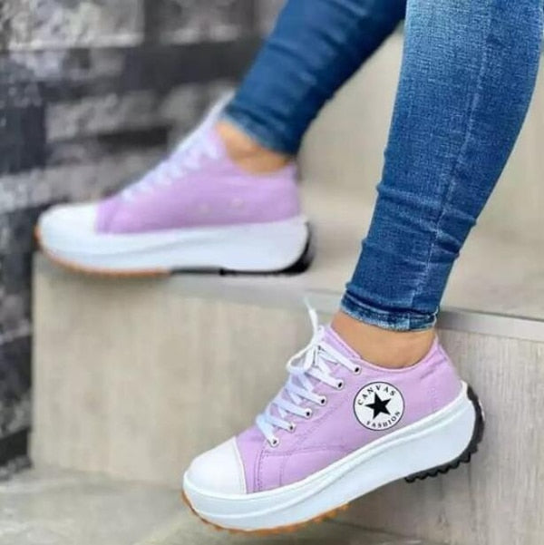 CANVAS SHOES WOMEN FASHION TRAINERS