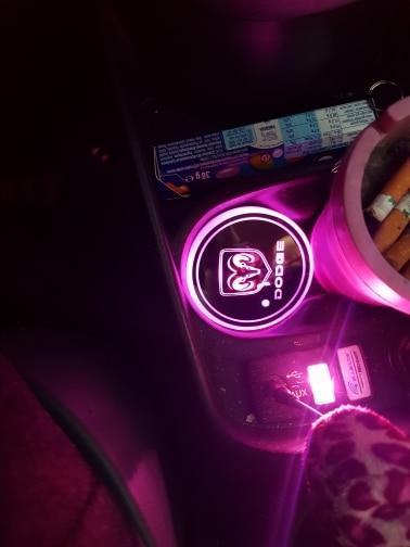 LED CAR LOGO CUP LIGHTS 7 COLORS CHANGING (2 PCS)