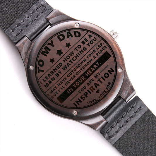 Dad You Are My Inspiration | Engraved Wooden Watch