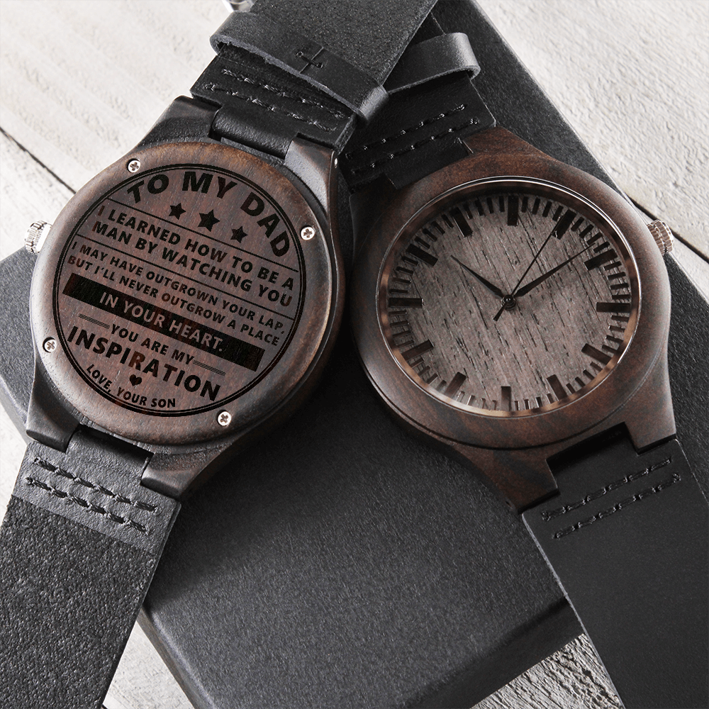 Dad You Are My Inspiration | Engraved Wooden Watch