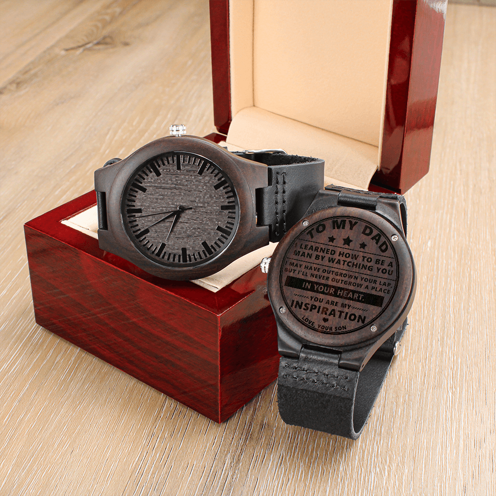 Dad You Are My Inspiration | Engraved Wooden Watch