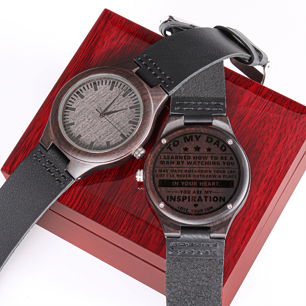 Dad You Are My Inspiration | Engraved Wooden Watch