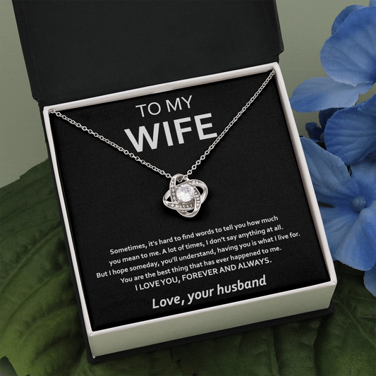 Anniversary Gift For Wife From Husband, Birthday Gift For Her, Wife Gift, Necklaces For Women, The Love Knot Necklace for Wife