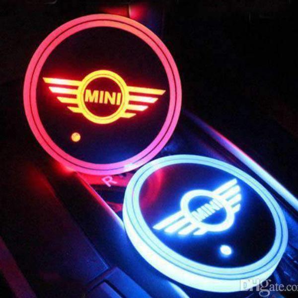 LED CAR LOGO CUP LIGHTS 7 COLORS CHANGING (2 PCS)